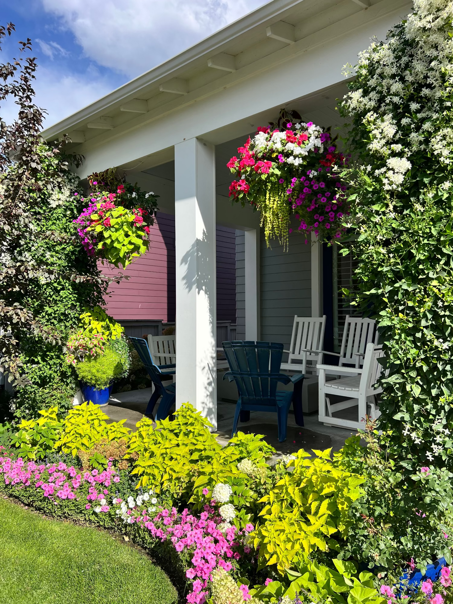 Custom Summer Hanging Baskets - Heights Park Studios